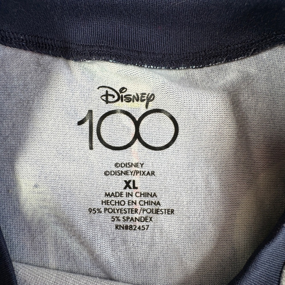 Disney 100 Christmas‎ Pajama Top XL Mickey Olaf Stitch Woody Holiday Long Sleeve - Picture 7 of 10